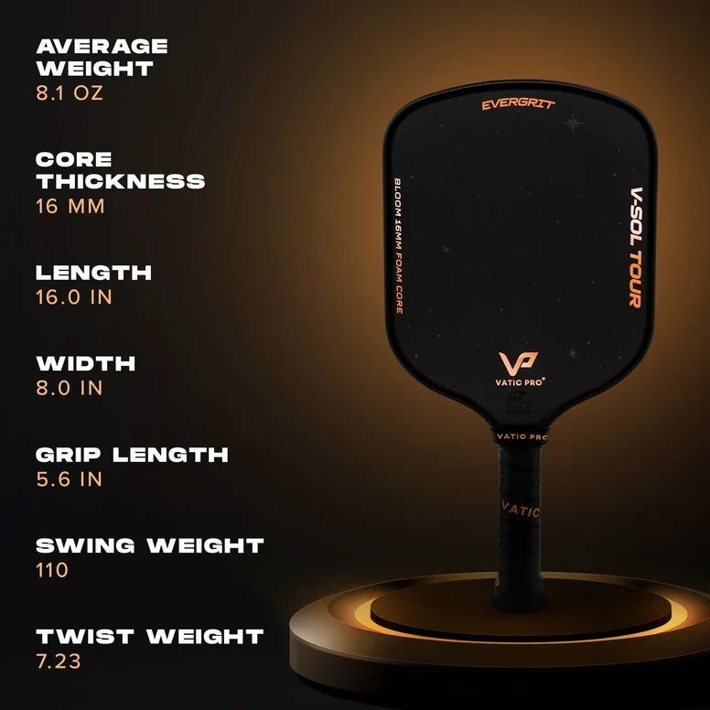 Vatic Pro V-Sol Tour EverGrit Bloom Pickleball Paddle (Launch Edition)