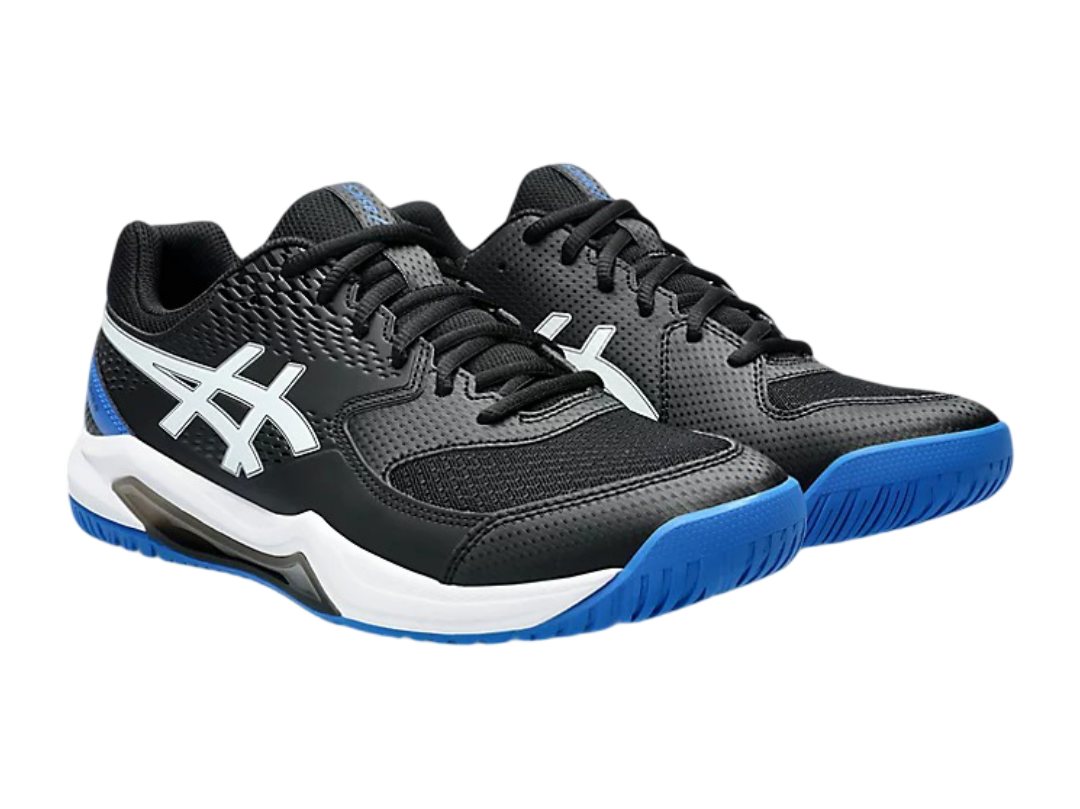 Asics Gel-Dedicate 8 Pickleball Shoes - Black / Tuna Blue