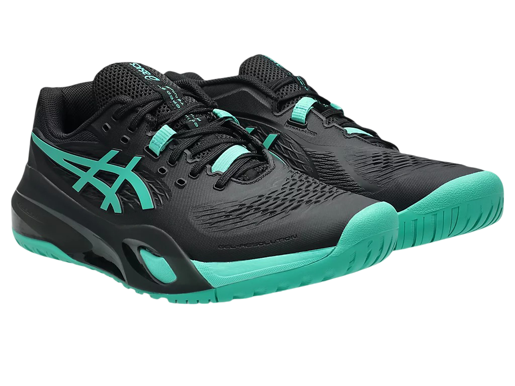 Asics Gel-Resolution X Pickleball Shoes | Black / Aurora Green