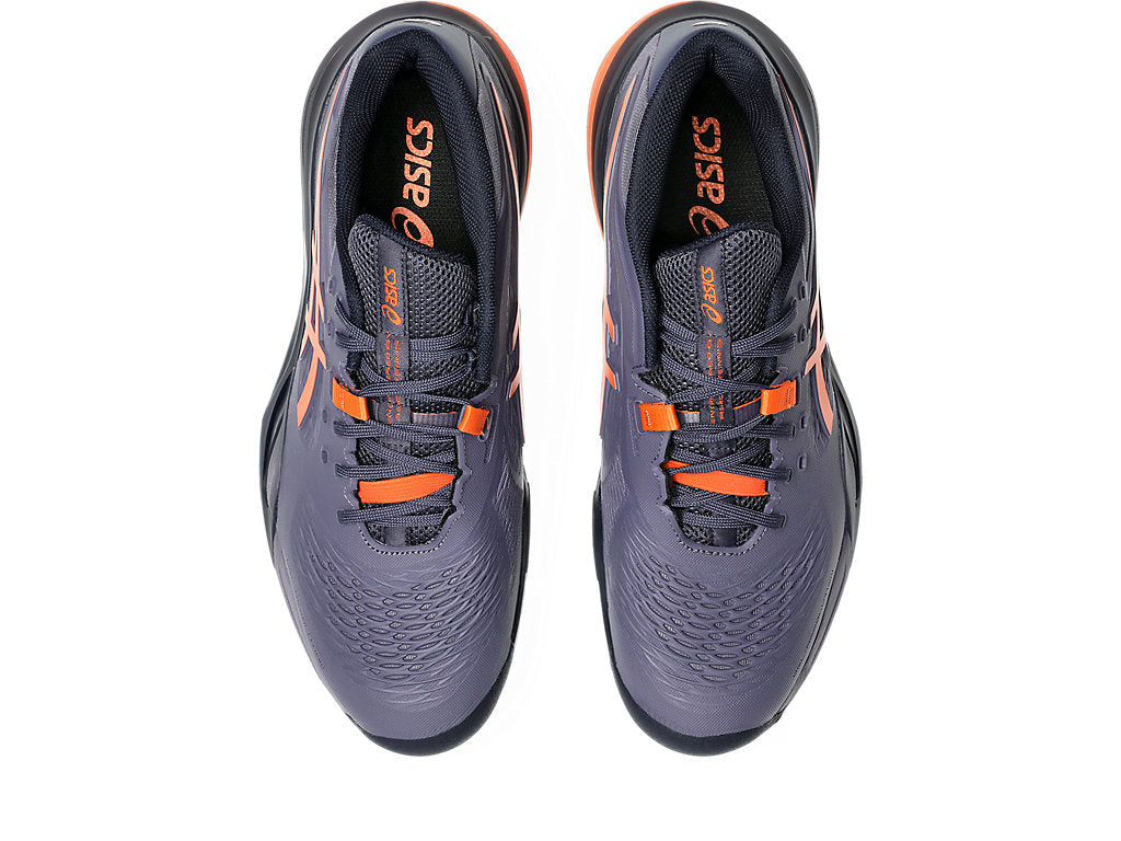 Asics Gel-Resolution X Greyish/Nova Orange Pickleball Shoes
