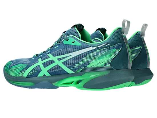 Asics Sonic Smash FF Pickleball Shoes | Saba Blue / Vital Green