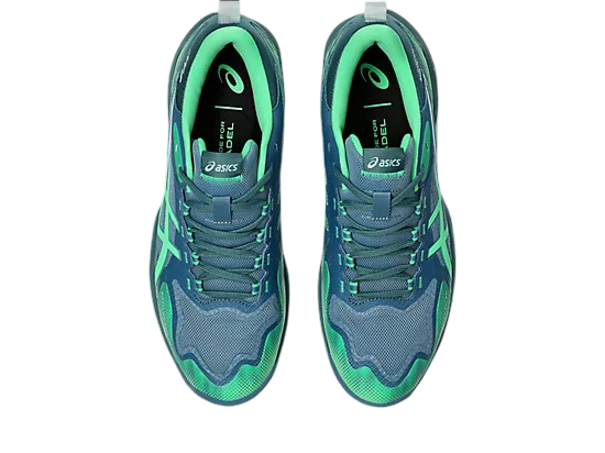 Asics Sonic Smash FF Pickleball Shoes | Saba Blue / Vital Green