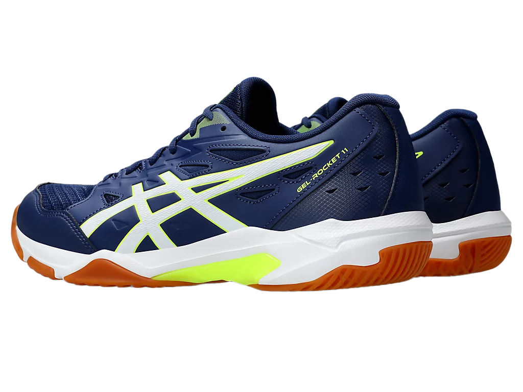 Asics Gel-Rocket 11 Blue Expense / Safety Yellow Pickleball Shoes (Men's)
