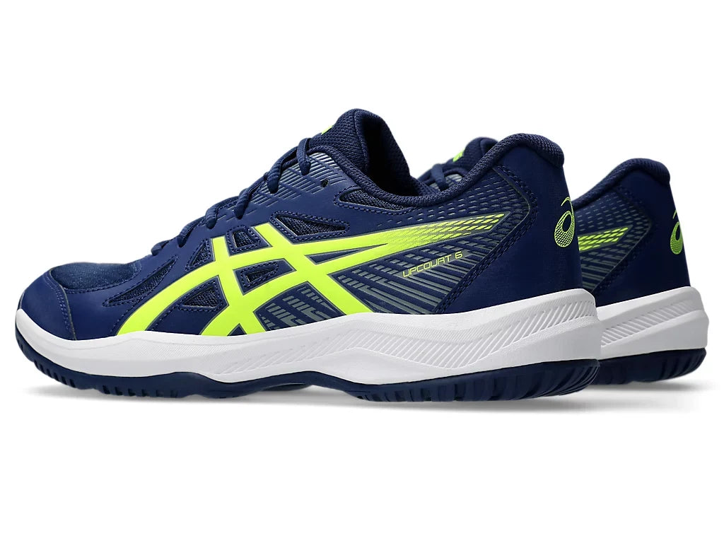 Asics Upcourt 6 Blue Expense / Safety Yellow Men's Pickleball Shoes