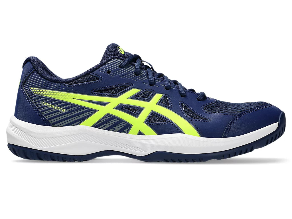 Asics Upcourt 6 Blue Expense / Safety Yellow Men's Pickleball Shoes