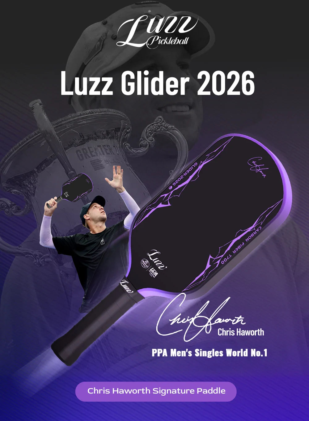 Luzz Glider 2026 Chris Haworth Signature Special Edition Pickleball Paddle