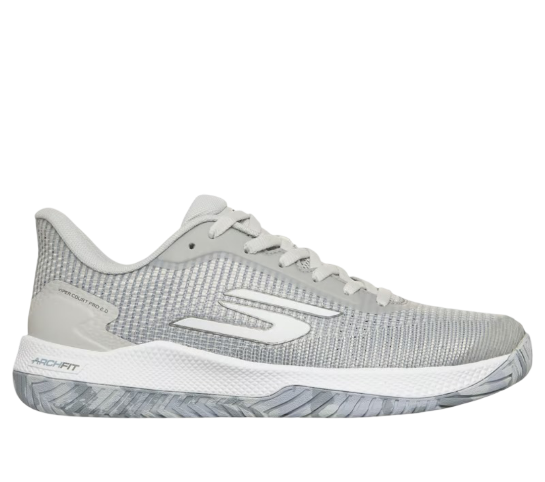 Skechers GO Pickleball Viper Court Pro 2.0 Shoes (Light Gray)