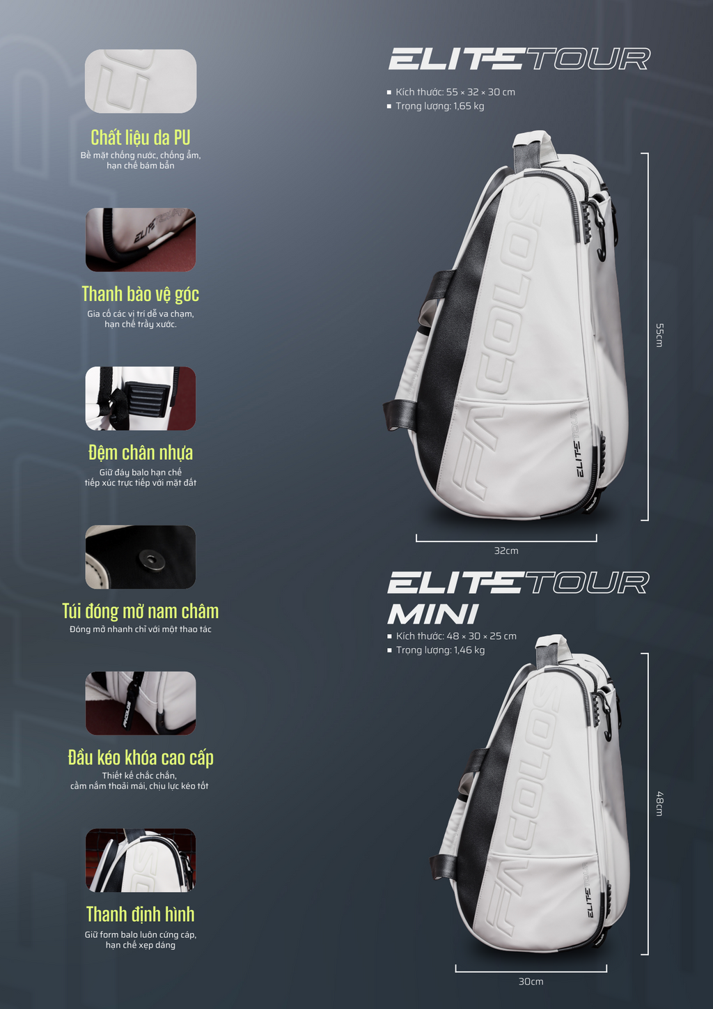 Facolos Elite Tour Pickleball Backpack