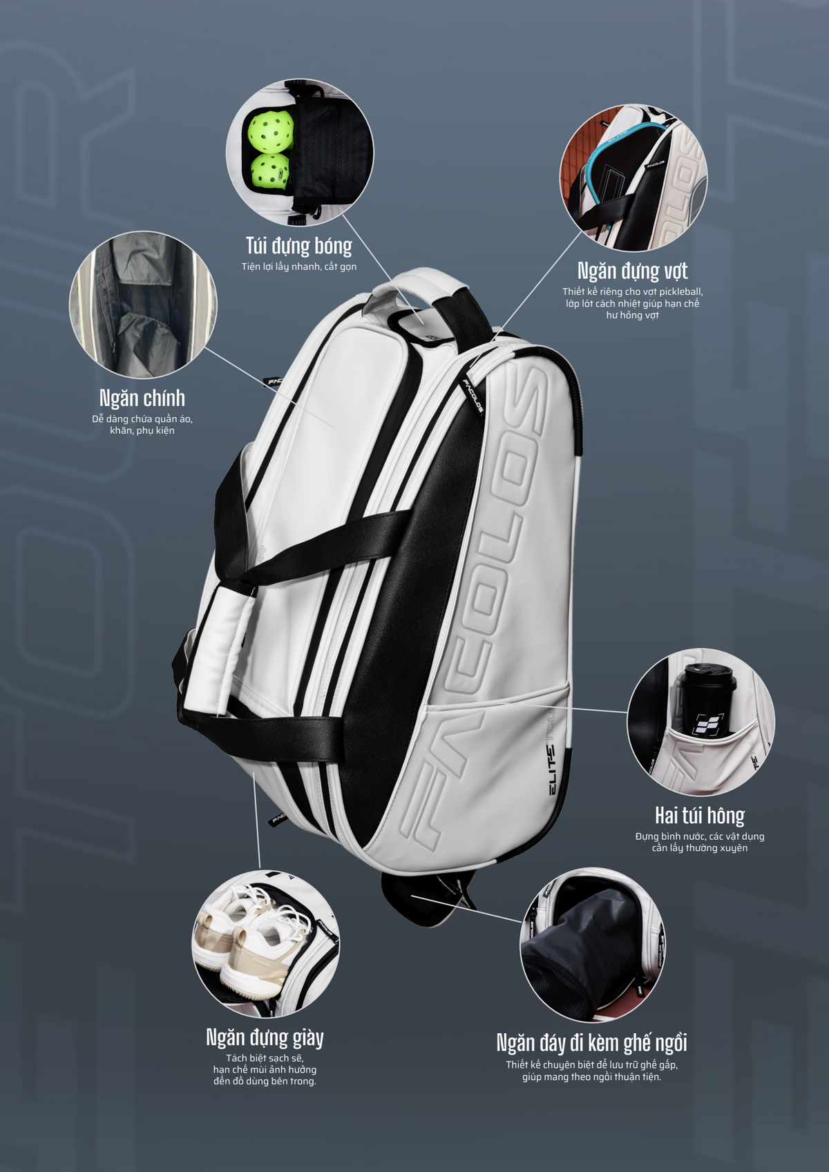 Facolos Elite Tour Mini Pickleball Backpack