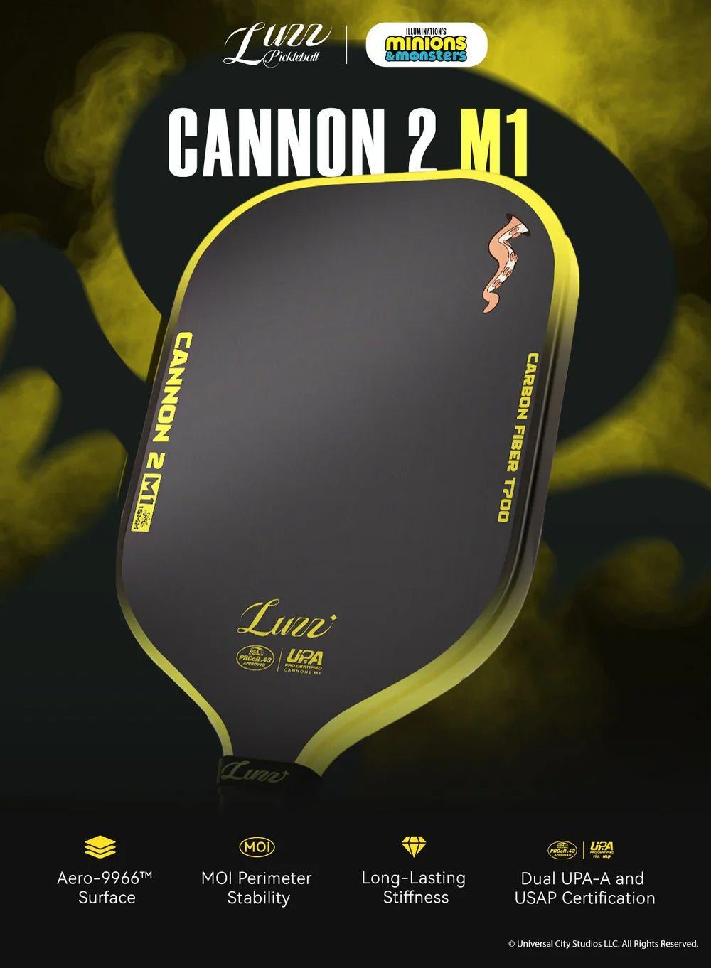 Luzz Minions Cannon2 M1 Pickleball Paddle
