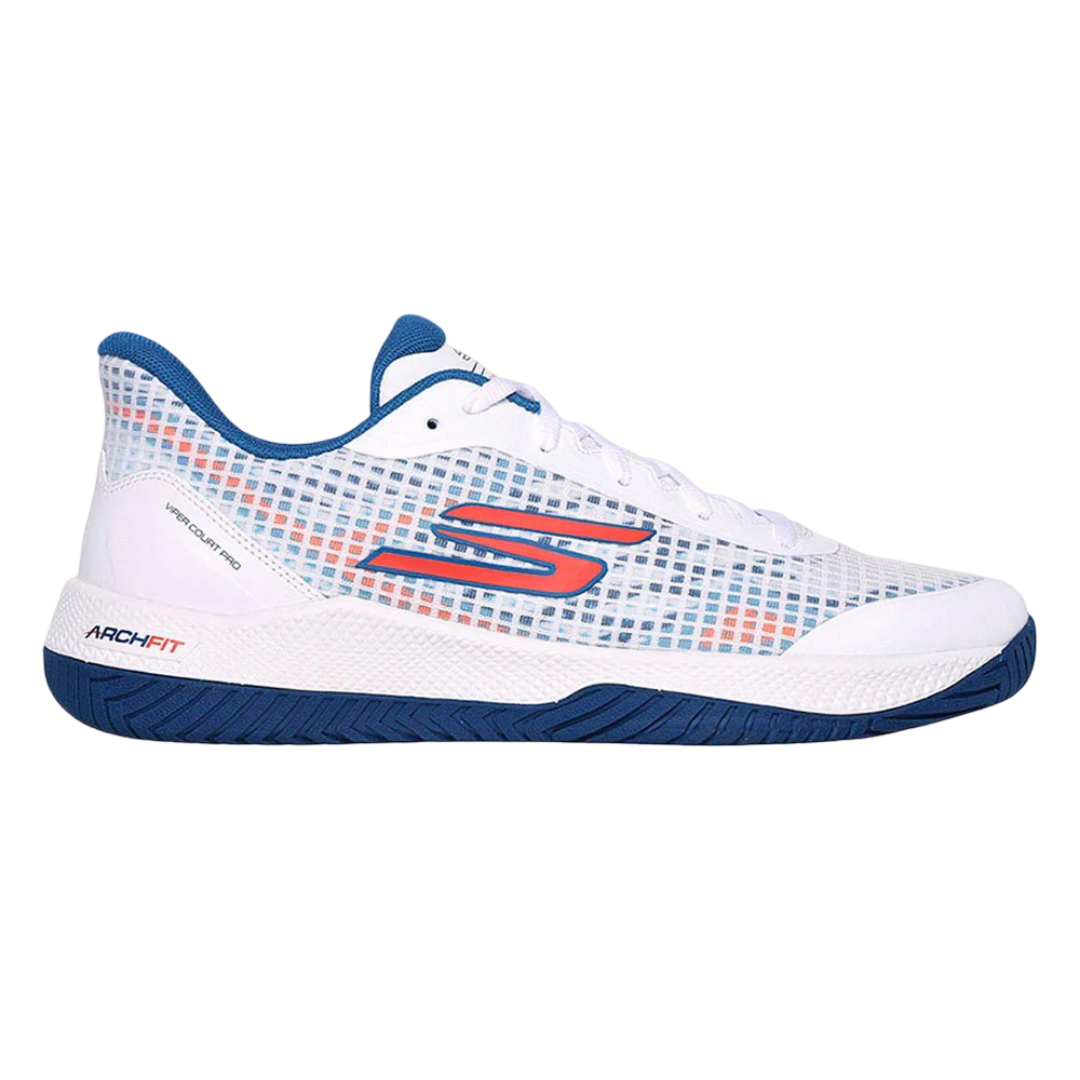Skechers GO Pickleball Viper Court Pro Shoes (White/Blue)