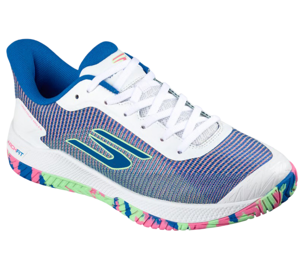 Skechers GO Pickleball Viper Court Pro 2.0 Pickleball Shoes (Pink/Light Blue)