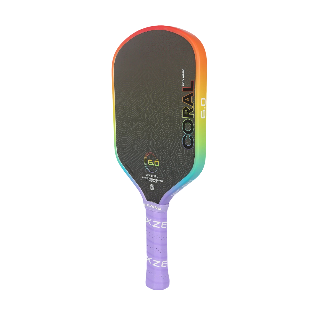 Six Zero Coral Rainbow Standard Pickleball Paddle
