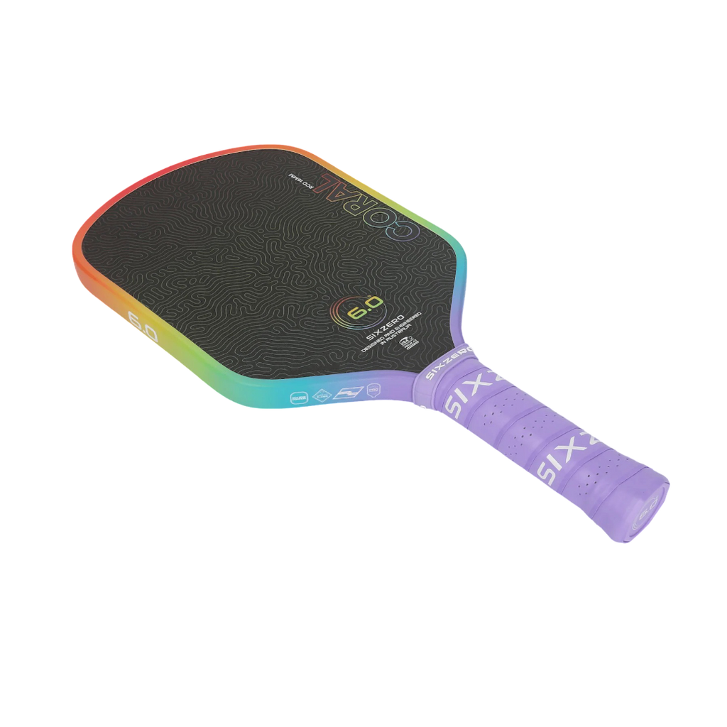 Six Zero Coral Rainbow Standard Pickleball Paddle