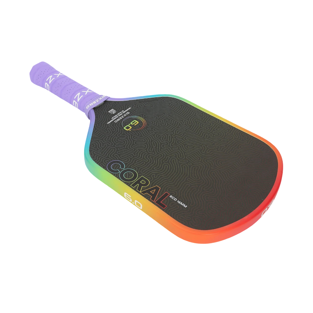 Six Zero Coral Rainbow Standard Pickleball Paddle