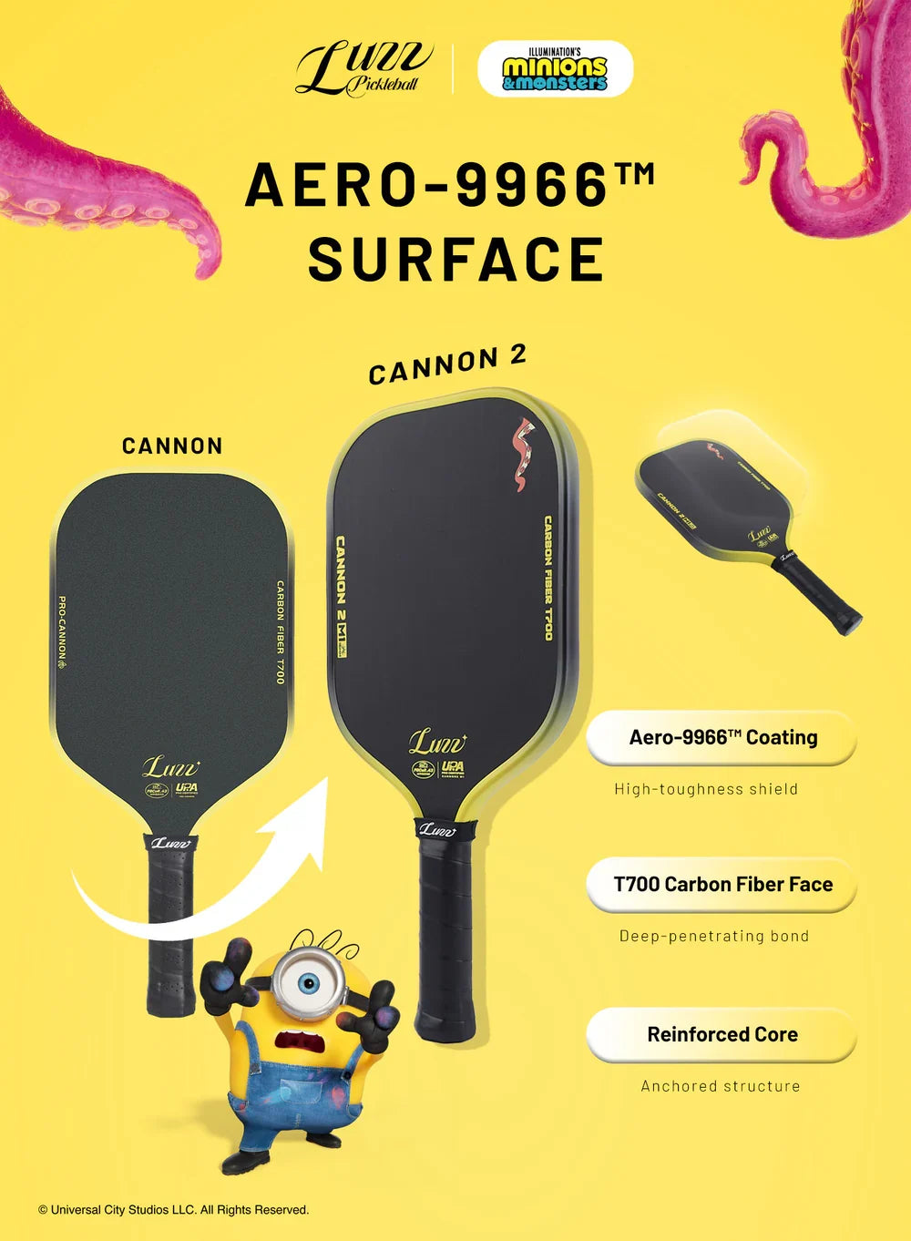 Luzz Minions Cannon2 M1 Pickleball Paddle