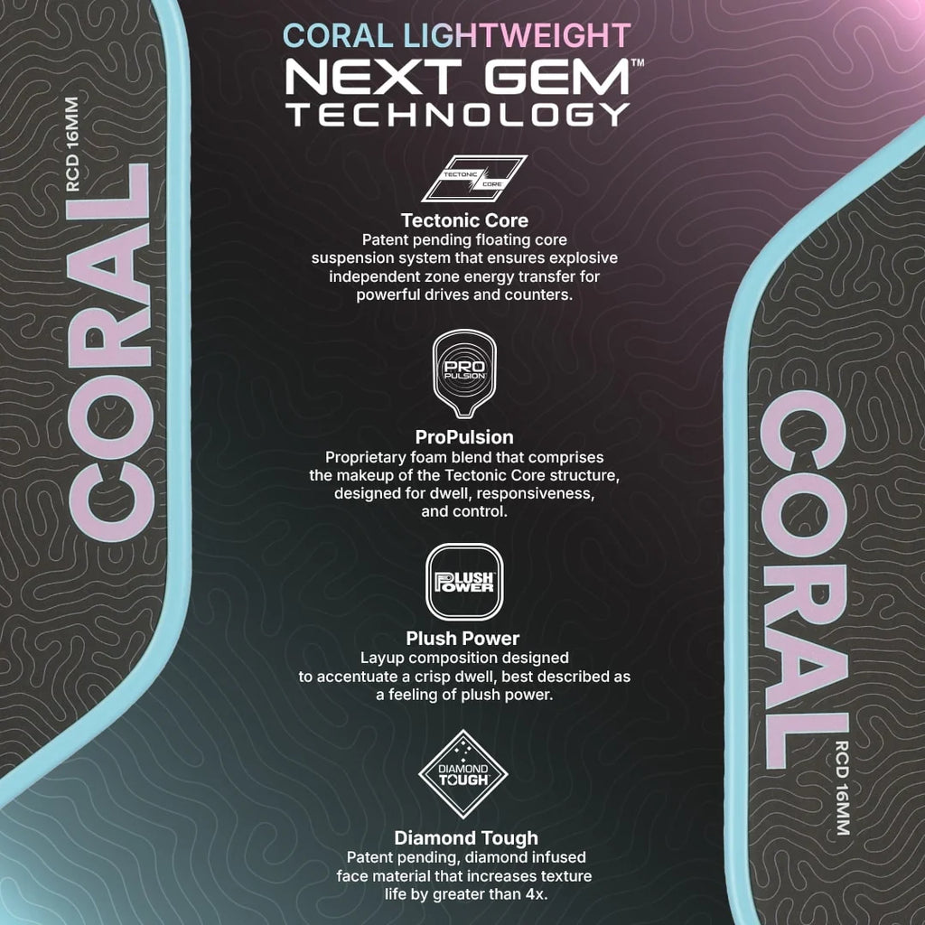 Six Zero Coral Lightweight Pickleball Paddle