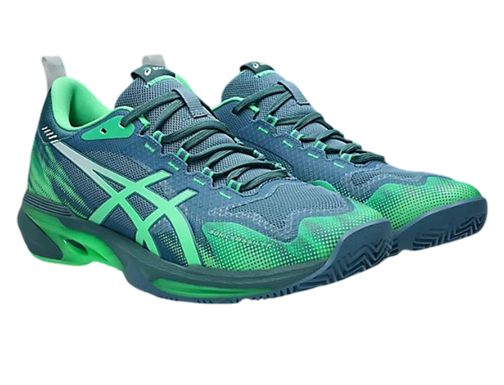 Asics Sonic Smash FF Pickleball Shoes | Saba Blue / Vital Green