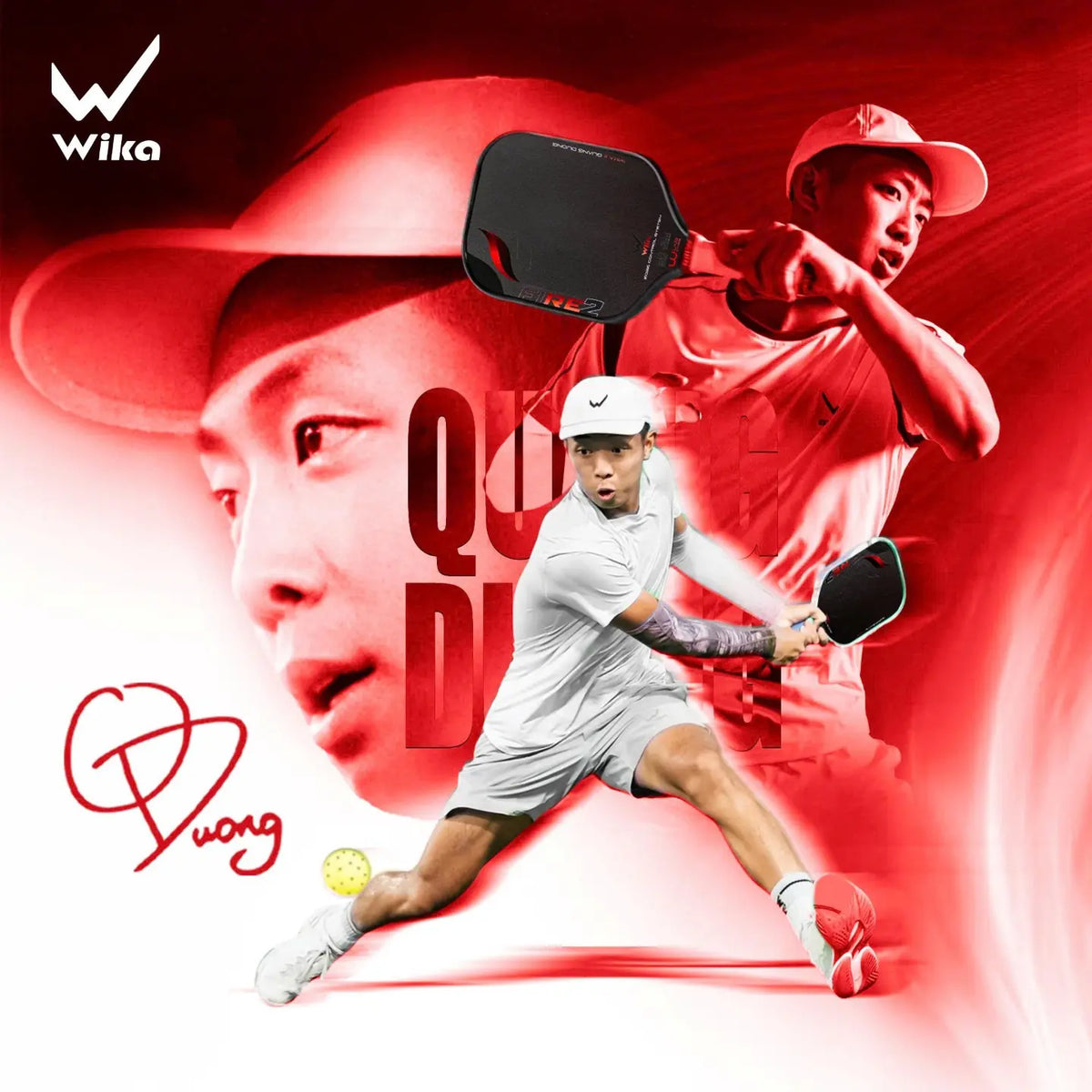 Wika Sports Quang Duong Fire Evolution 2 Edition Pickleball Paddle