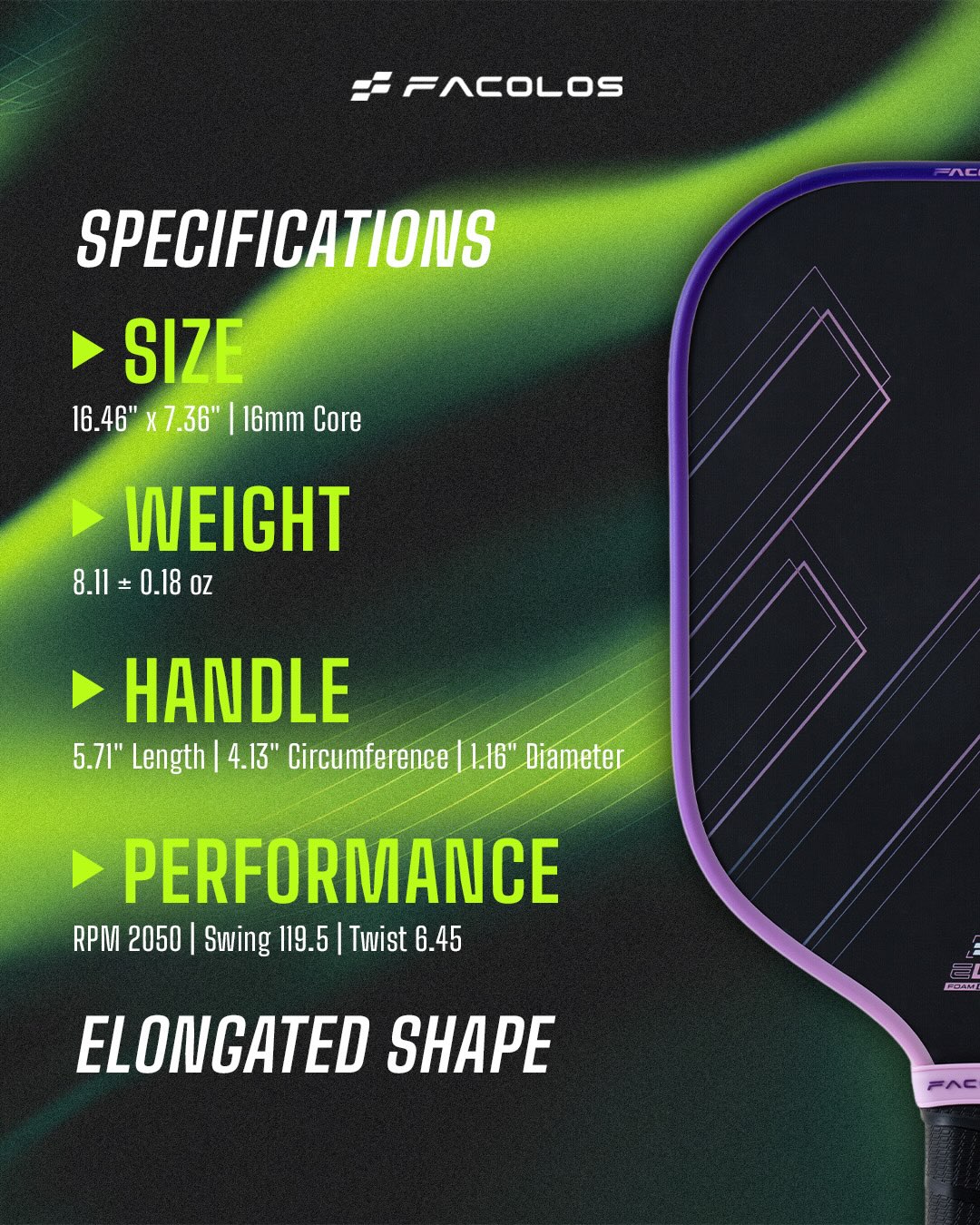 Facolos EliteX v2.0 Pickleball Paddle