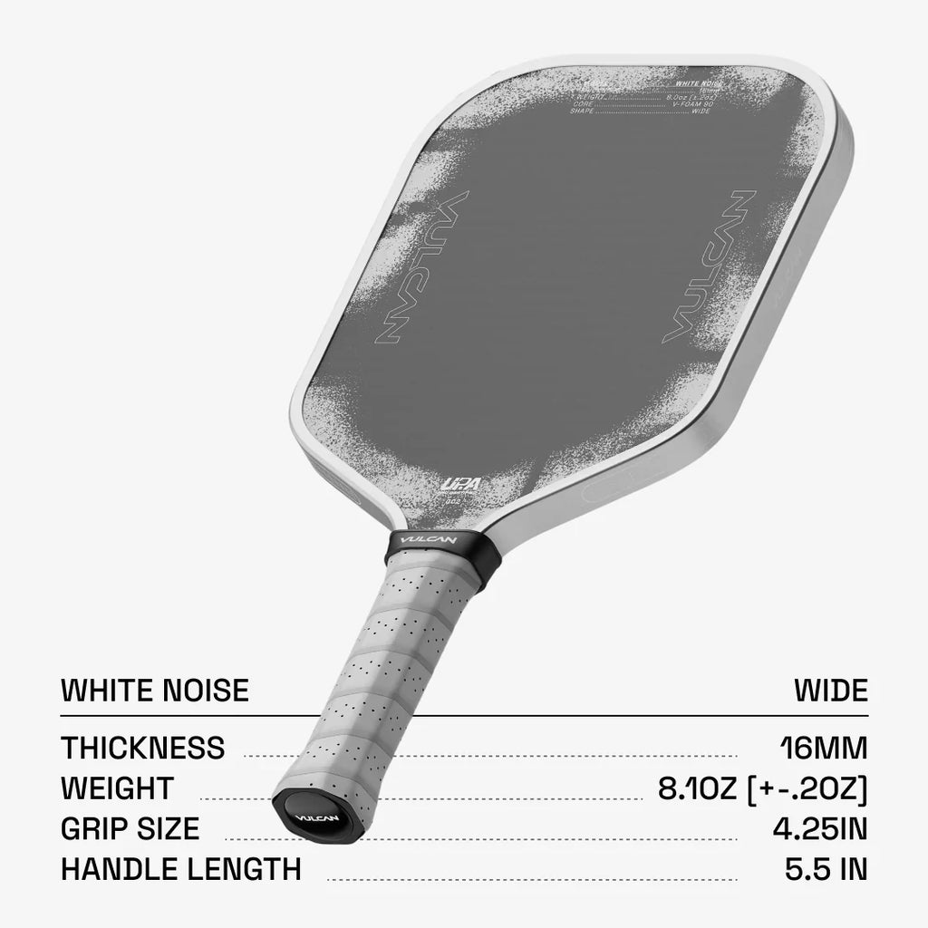 Vulcan Chapter 01 White Noise Pickleball Paddle | Widebody