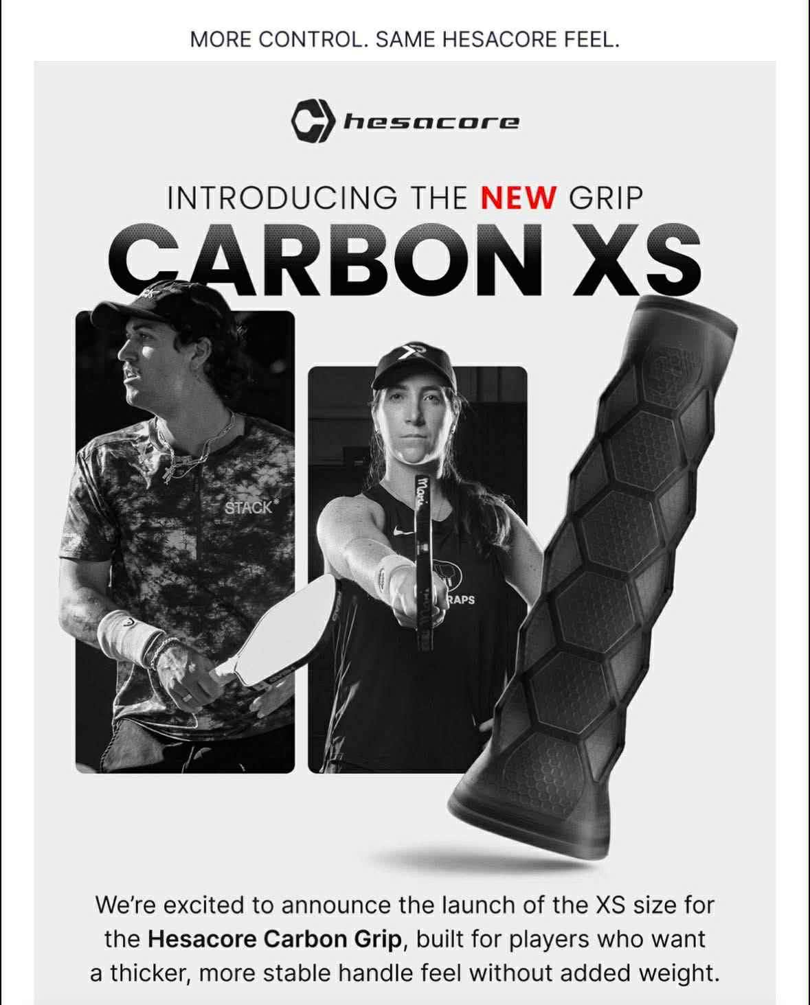 Hesacore Carbon Grip XS Pickleball Undergrip