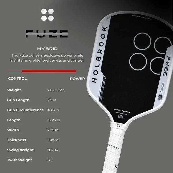 Holbrook The Blue Fuze Pickleball Paddle | Hybrid