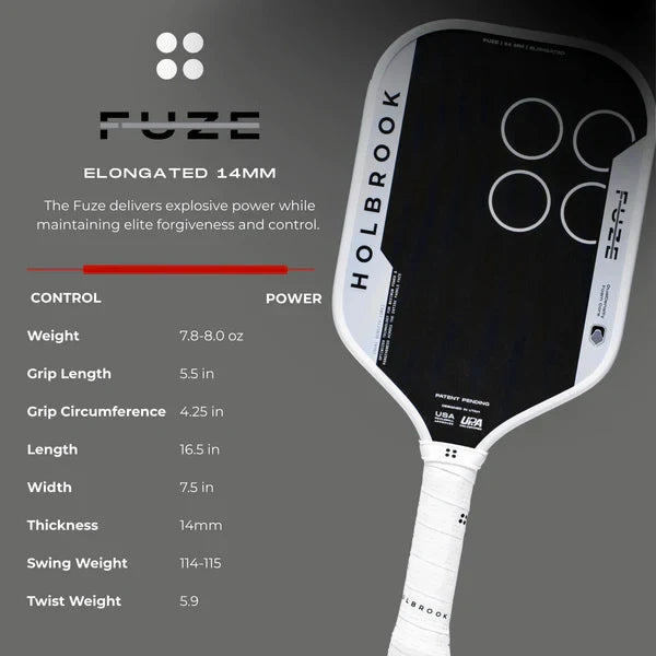 Holbrook The Blue Fuze Pickleball Paddle | Elongated