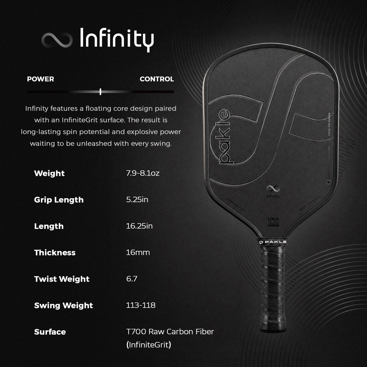 Pakle Infinity Pickleball Paddle