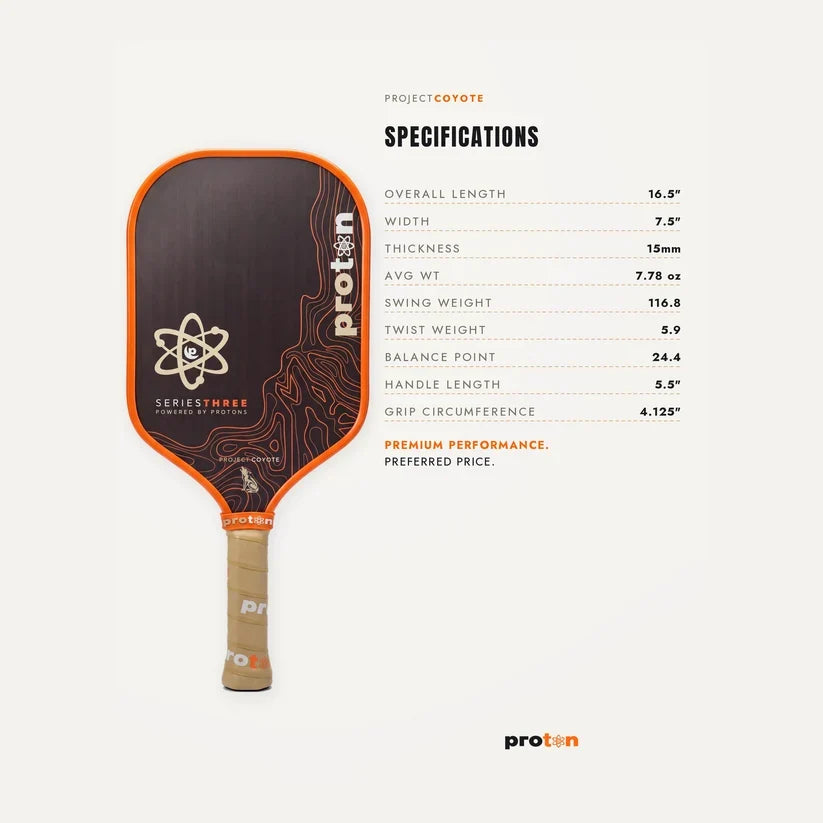 Proton Series 3 Project Coyote Pickleball Paddle