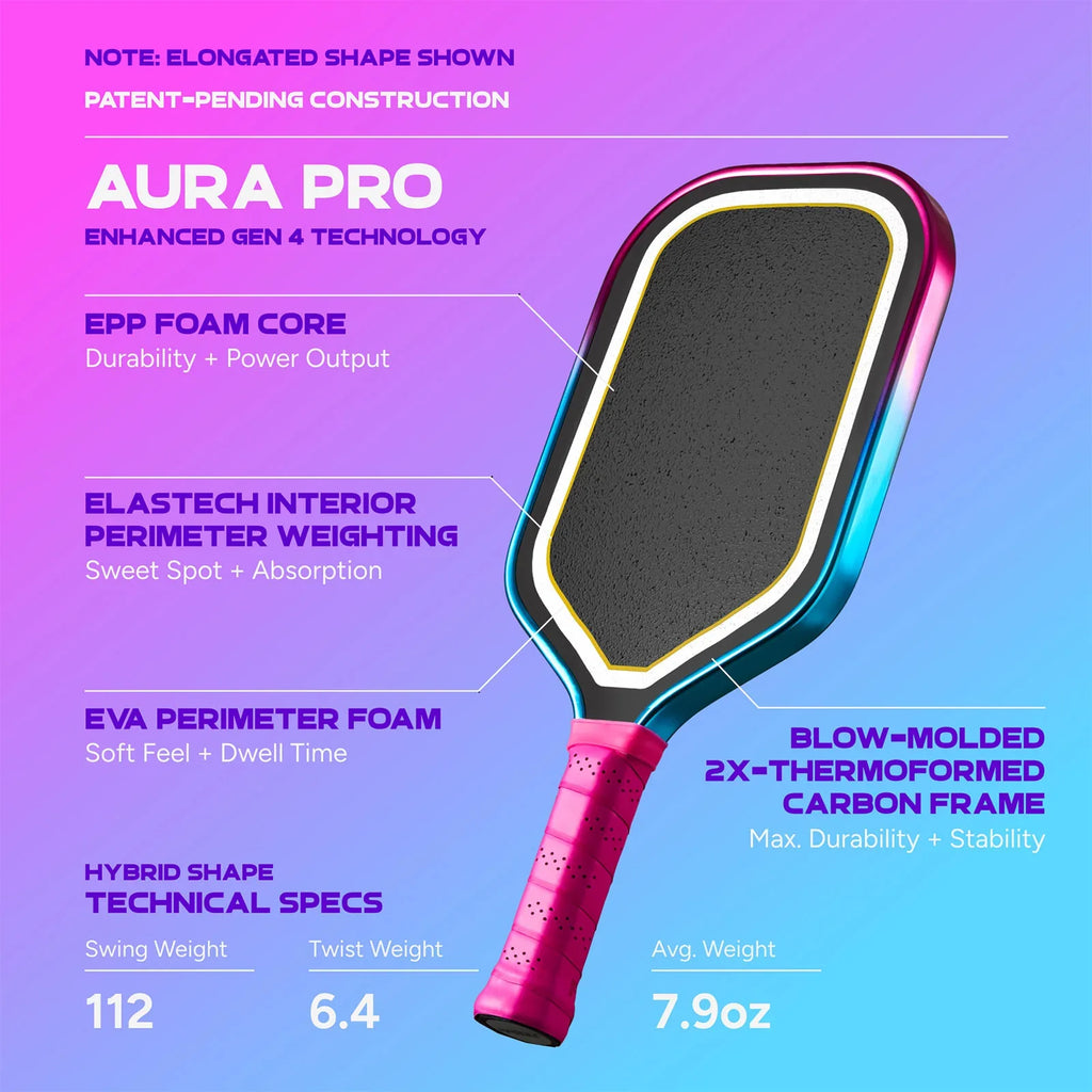 Friday AURA PRO VICE Metallic Colorways Pickleball Paddle