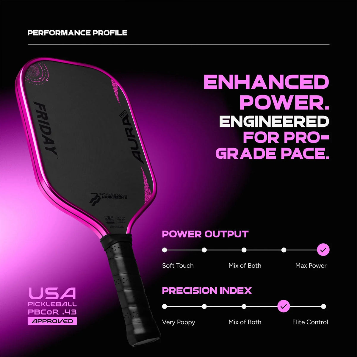 Friday AURA PRO Metallic Colorways Pickleball Paddle