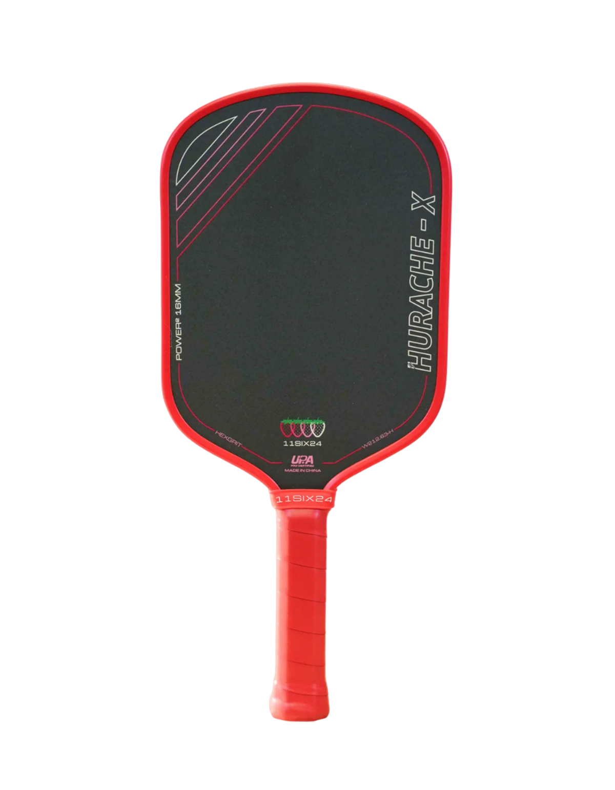 11Six24 Hurache-X Power 2 Pickleball Paddle | Strawberry Edition