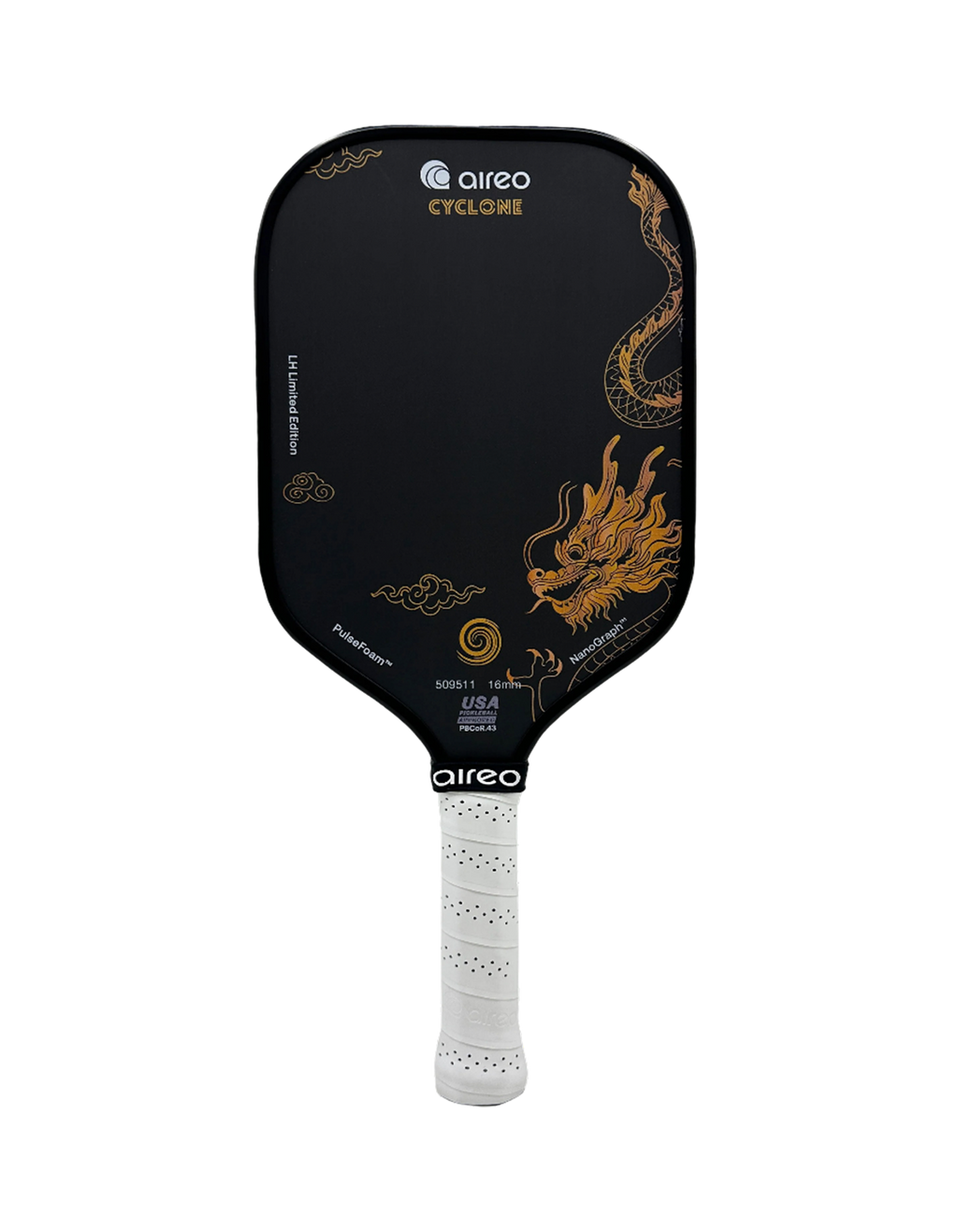 AIREO Cyclone LH Dragon Limited Edition Pickleball Paddle