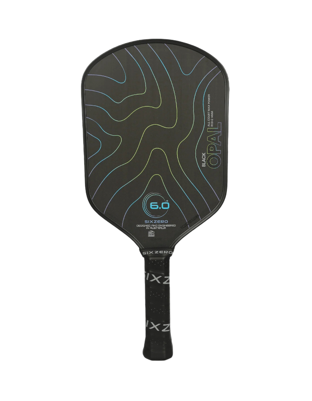 Six Zero Black Opal All Court Max Power RCD-E Pickleball Paddle