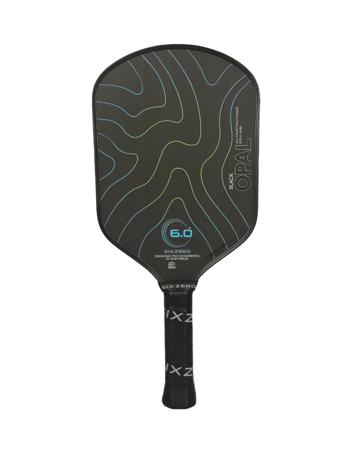 Six Zero Black Opal All Court Max Power RCD-E Pickleball Paddle
