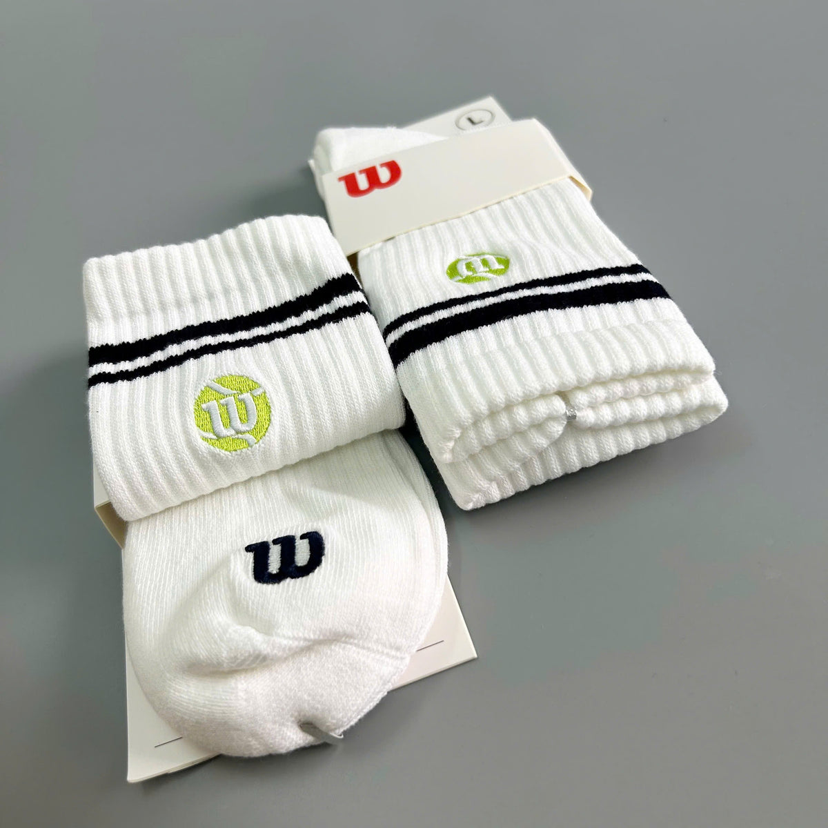 Wilson Crew Striped Pickleball Socks