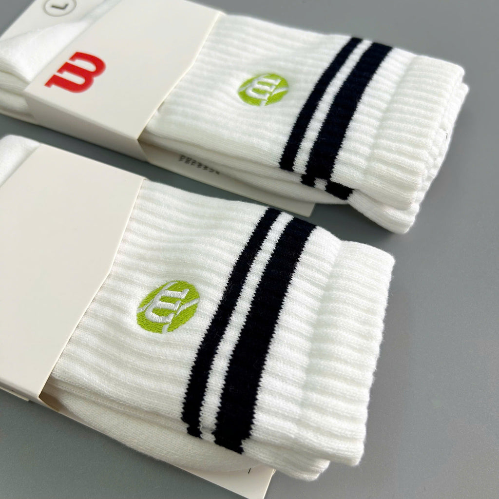 Wilson Crew Striped Pickleball Socks