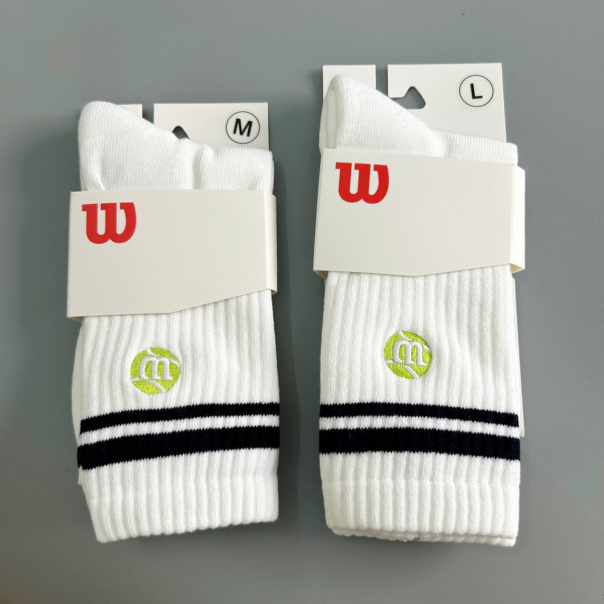 Wilson Crew Striped Pickleball Socks