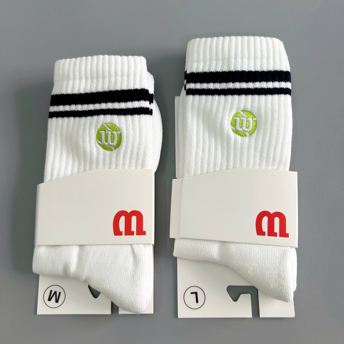 Wilson Crew Striped Pickleball Socks