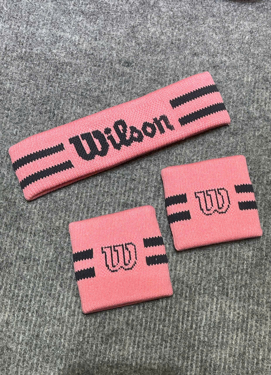 Wilson U Stripe Pickleball Headband & Wristband Set