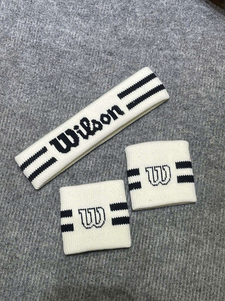 Wilson U Stripe Pickleball Headband & Wristband Set