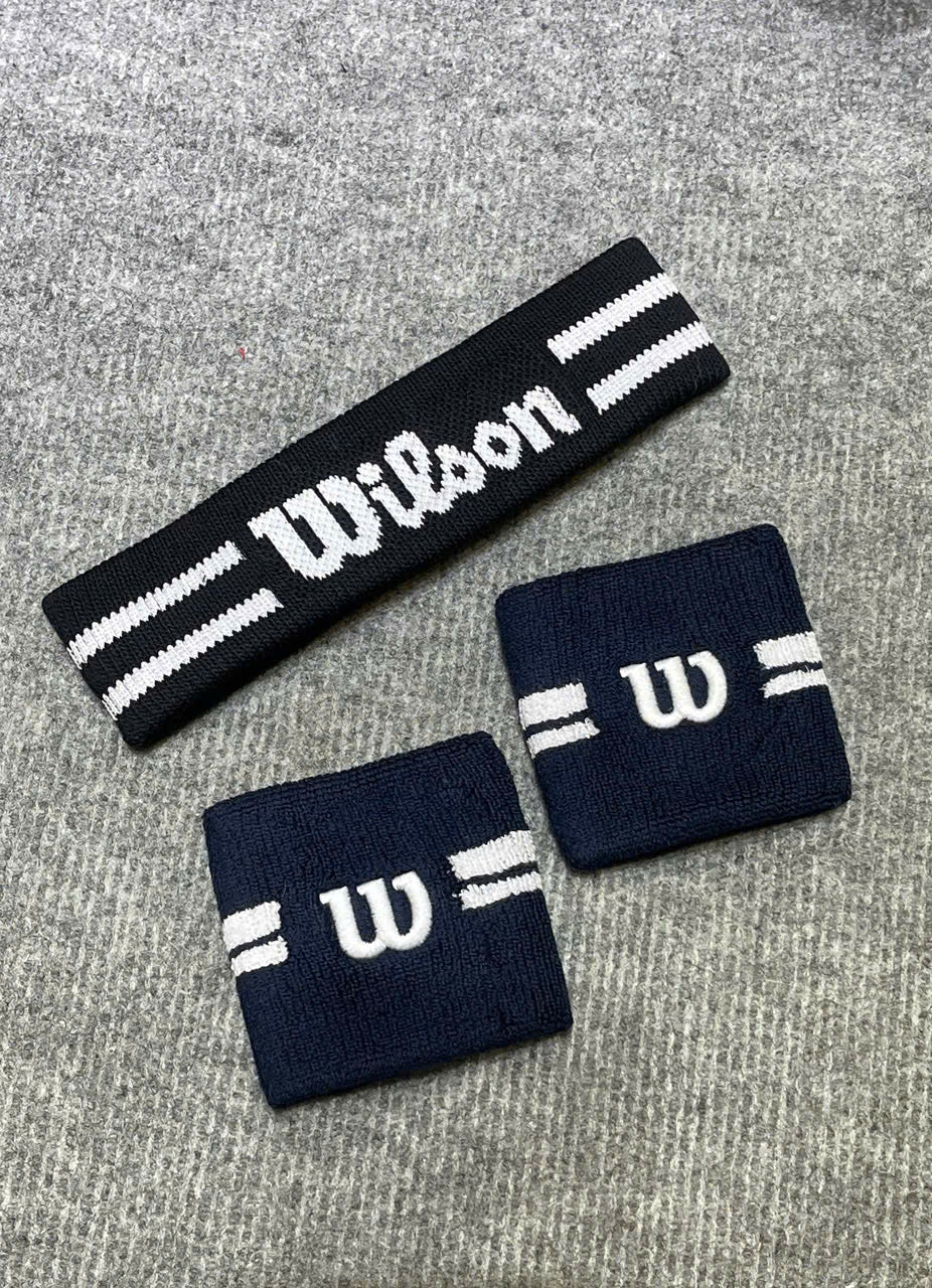 Wilson U Stripe Pickleball Headband & Wristband Set