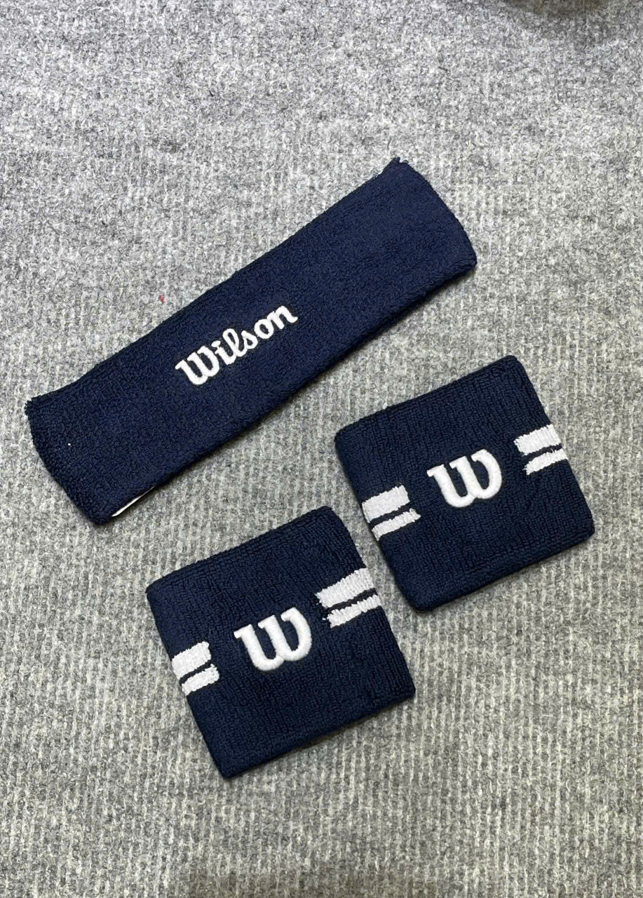 Wilson U Stripe Pickleball Headband & Wristband Set