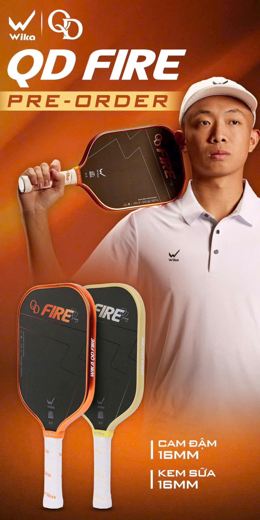 Wika Sports Quang Dương Fire Metallic Edition Pickleball Paddle