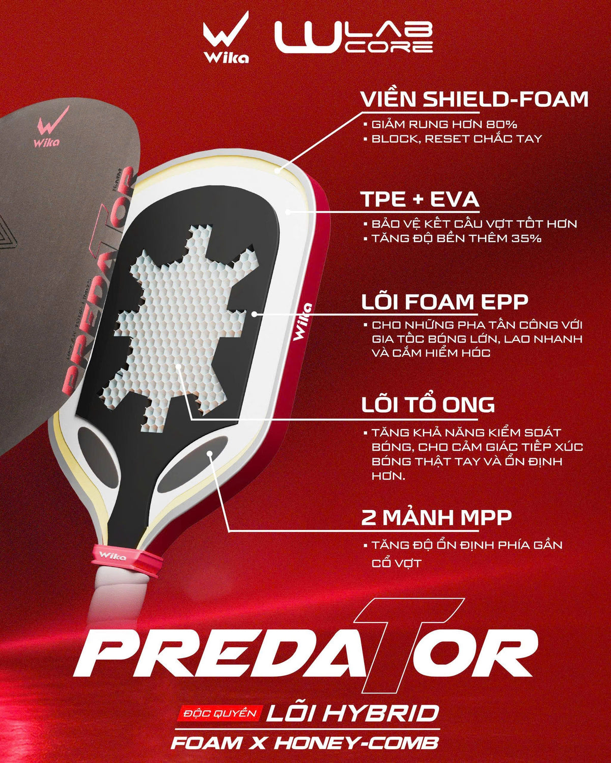 Wika Sports Predator Pickleball Paddle
