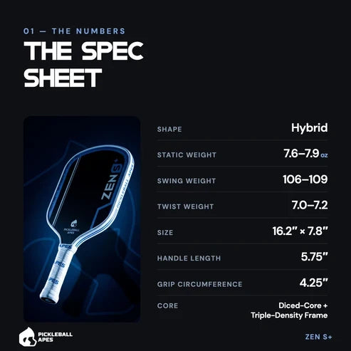 Apes Zen S+ Pickleball Paddle
